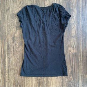 Black V-Neck T-Shirt Small